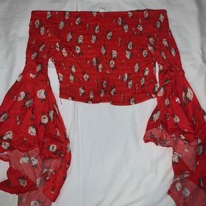 Don’t Ask Why off the shoulder floral top